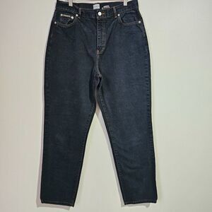 EUC CK CALVIN KLEIN JEANS DARK WASH HIGH RISE TAPER JEANS SIZE 16